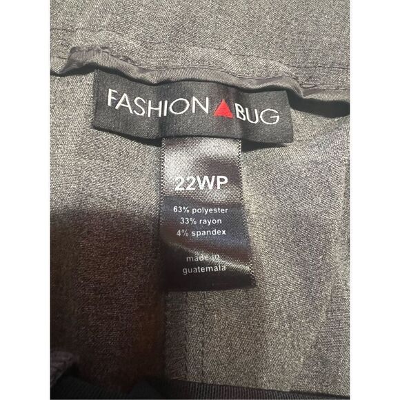 Fashion Bug Secret Slimmer Staright Leg Gray Pants Sz 22W Petite NWT - Picture 3 of 8